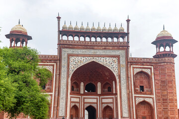 The great gate to taj mahal in agra, uttar pradesh, India.