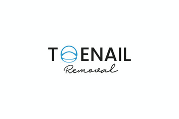 creative toenail removal logotype vector design template inspiration. modern toenail removal logo design vector illustration for pedicure and manicure business