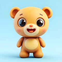 Playful Baby Bear - Cute AI Generative Cartoon Character