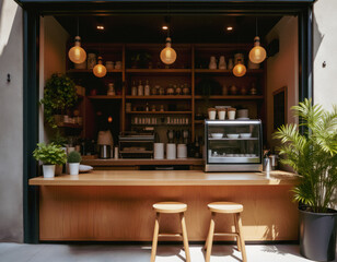 小さなテイクアウトコーヒーショップ  Small takeaway coffee shop to-go coffee shop