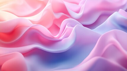 Abstract background of flowing, colorful silk fabric in shades of pink, purple, and blue, creating a soft and elegant texture.