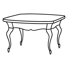 table isolated on white