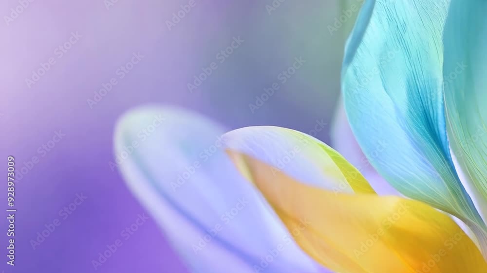 Poster macro photo of colorful flower petals creating an artistic background with a dreamy feeling. soft fo