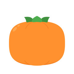 Persimmon cartoon vector. Persimmon on white background.