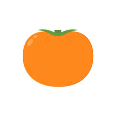 Persimmon cartoon vector. Persimmon on white background.