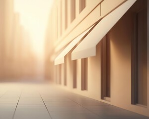 Obraz premium Boardedup storefronts, economic decline, 3D illustration