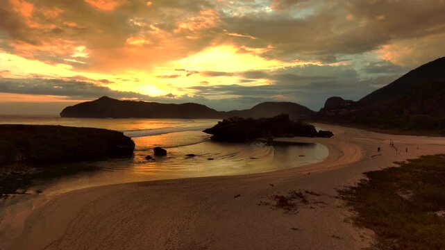 Ocean beach  lombok Mountine nature road motorcycle touring boat