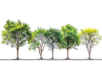 collection tree isolated on white background
