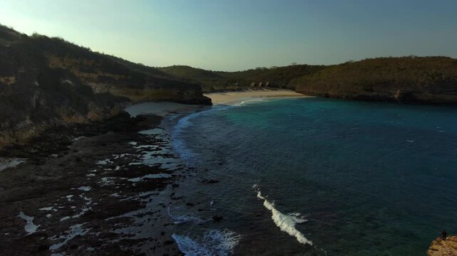 Ocean beach  lombok Mountine nature road motorcycle touring boat