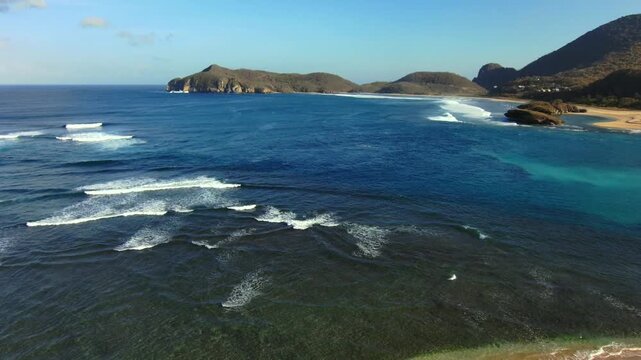 Ocean beach  lombok Mountine nature road motorcycle touring boat