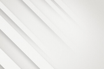 Obraz premium Abstract geometric white and gray stripes diagonal lines Background design Technology and modern concept. White and grey minimal and elegant background with subtle dust grain noise effect texture.