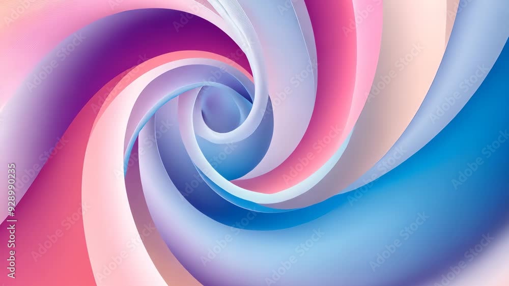 Poster pastel color palette swirling creating tunnel effect