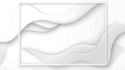 Fototapeta premium Minimalist Monochrome Vector Frame on White Background - Sleek Modern Design