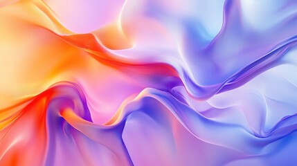 Obraz premium Abstract Fluid Art: A mesmerizing blend of orange, pink, and blue hues creates a dynamic abstract composition, evoking a sense of flow, movement, and ethereal beauty. 
