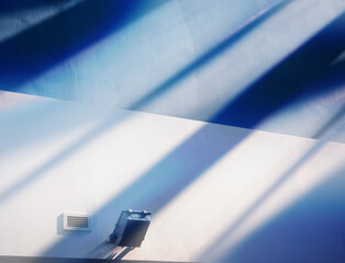 Dramatic diagonal beams on illumination and ventilation backdrop