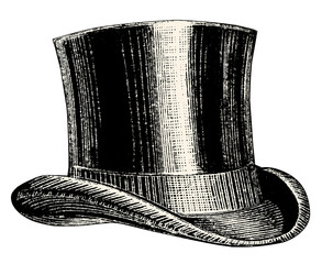 top hat  illustration isolated on transparent background © lynea