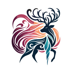 Deer vector silhouette illustrator  Illustrator Artwork