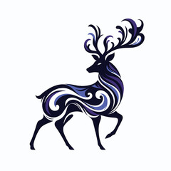 Deer vector silhouette illustrator  Illustrator Artwork