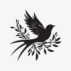 A bird silhouette vector illustration
