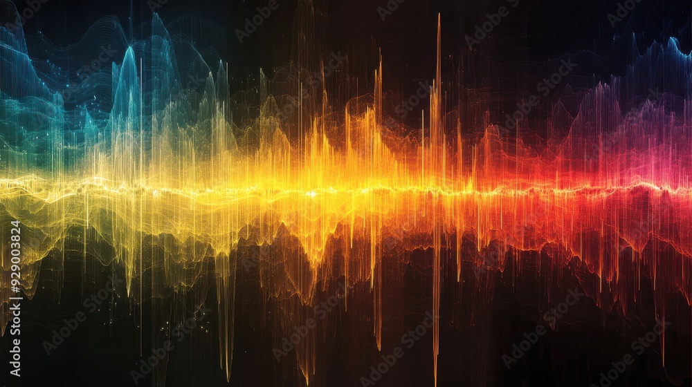 Poster electromagnetic spectrum with wave lengths frequency and temperature details