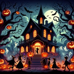 Halloween Silhouette Background