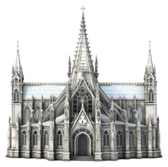 PNG Gothic architecture building tower white background.