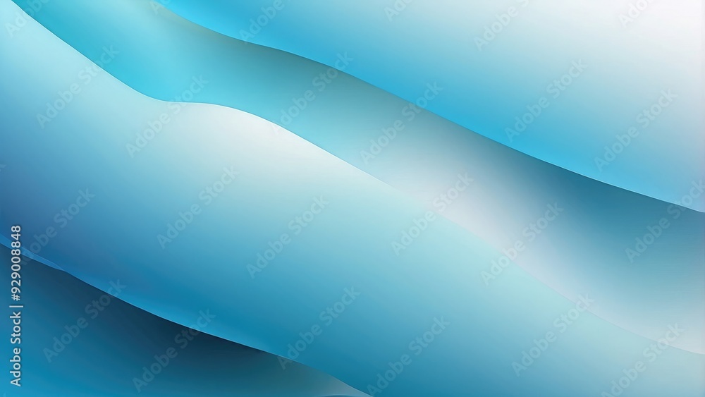 Poster cool cyan gradient with soft edges, smooth and modern.