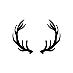 Obraz premium Hand drawn deer antlers vector illustration