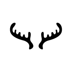 Hand drawn deer antlers vector illustration