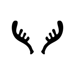 Hand drawn deer antlers vector illustration