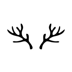 Obraz premium Hand drawn deer antlers vector illustration