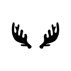 Obraz premium Hand drawn deer antlers vector illustration