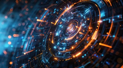 Obraz premium Abstract Futuristic Technology Background