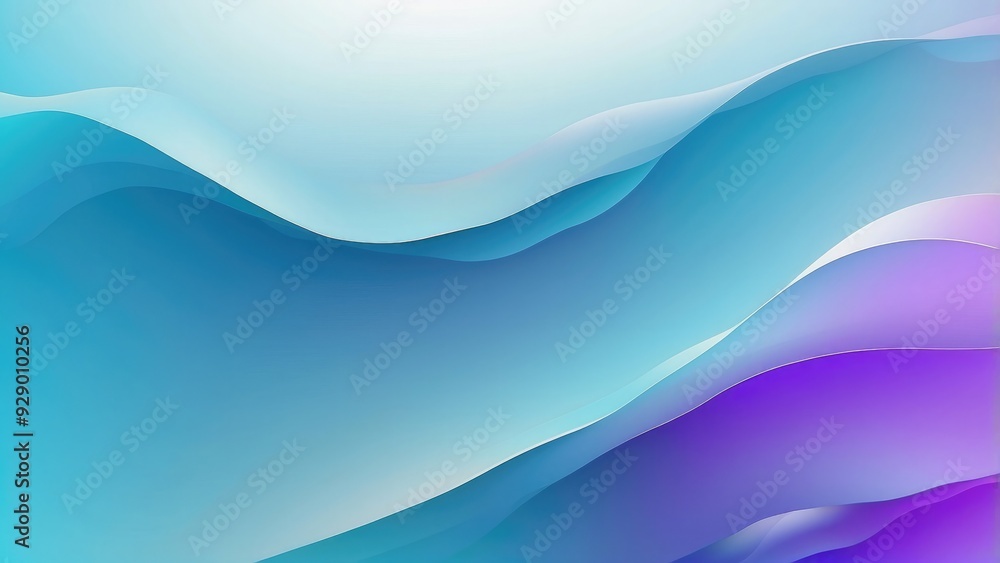 Poster cool cyan gradient with soft edges, smooth and modern.