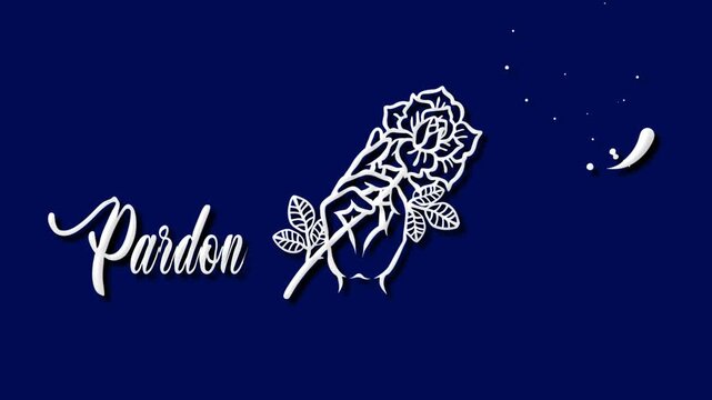 Pardon Day Text Animation With Glass Effect