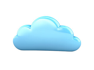 a blue cloud shaped object