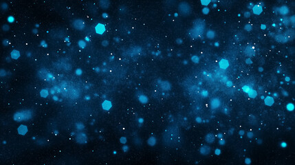 A blue wave of light with a lot of sparkles