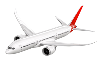 a white and red airplane