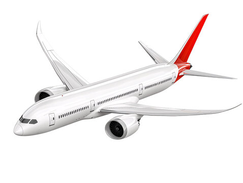 a white and red airplane