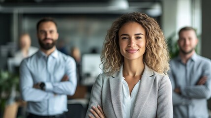 Gender Balanced Workplace Equality in Action with Men and Women Collaborating in Diverse Office Roles