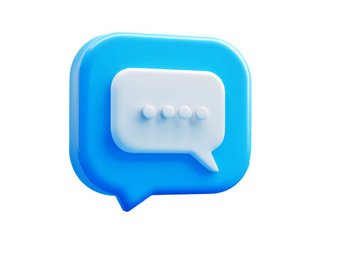 a white and blue chat bubble