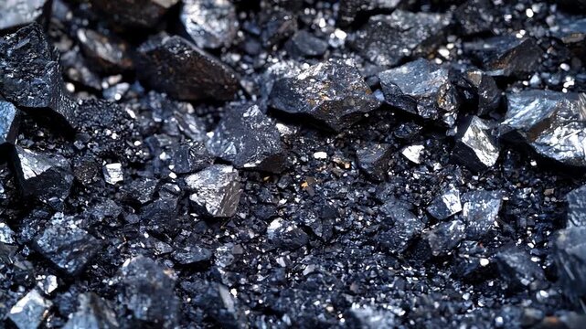 Camera moving over manganese mining product