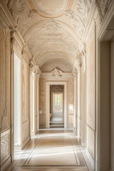 The hall of a luxury home exudes opulence with its Baroque interior