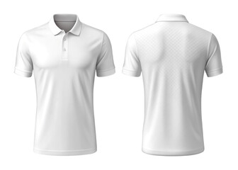 White polo t shirt mockup isolated on white