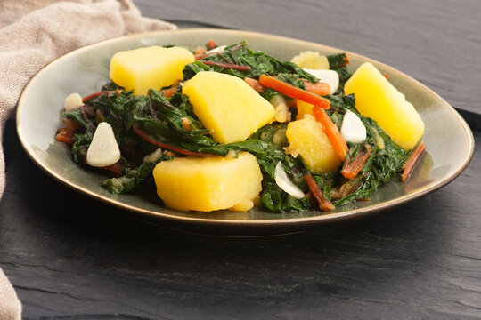Dalmatian Blitva na leso. Blitva na leso - Swiss Chard with Potatoes , Dalmatian cuisine