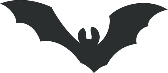 Bat vampire black silhouette. Horror scary decoration