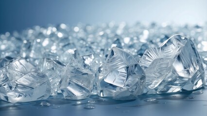 Subtle ice texture on a light blue background, crisp and cool.