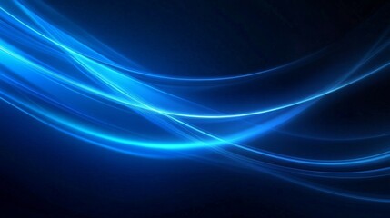 Blue abstract technology data wavy lines in holographic style