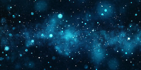 Obraz premium A blue wave of light with a lot of sparkles