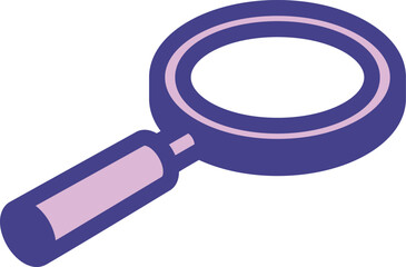Magnifying glass isometric icon. Search or zoom symbol